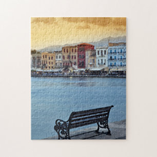 Puzzle Chania al anochecer, Chania, Creta, Grecia