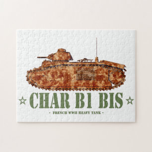 Puzzle Char B1 bis Segunda Guerra Mundial Dos tanques pes