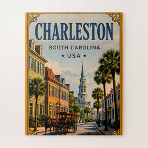 Puzzle 🏛️ Charleston Carolina del Sur Histórico Retro