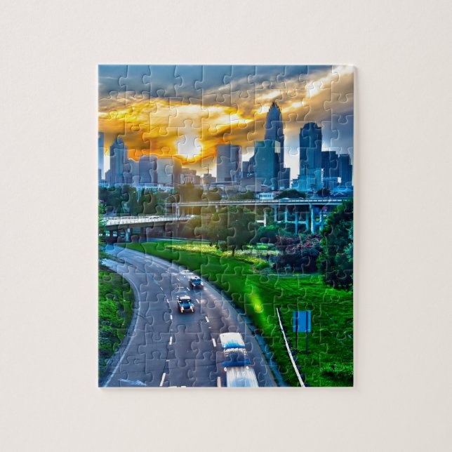 Puzzle charlotte skyline norcarolina (Vertical)