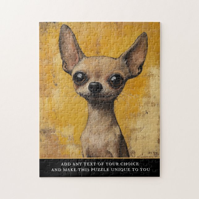 Puzzle Charming rustic chihuauah  Art (Vertical)