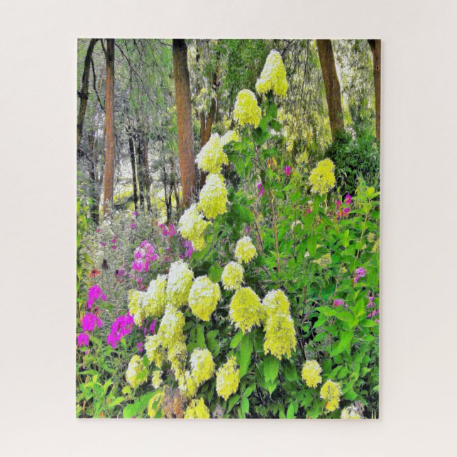 Puzzle Chartreuse Green Limelight Hydrangea Garden (Vertical)