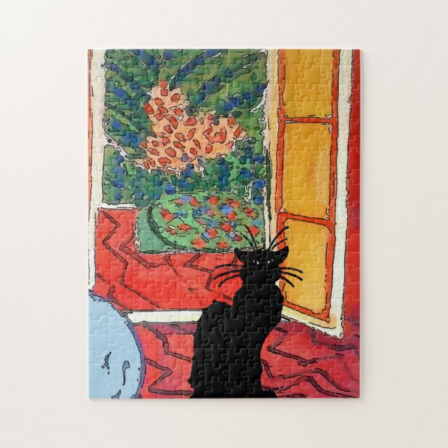 Puzzle Chat Noir en el suelo (Vertical)