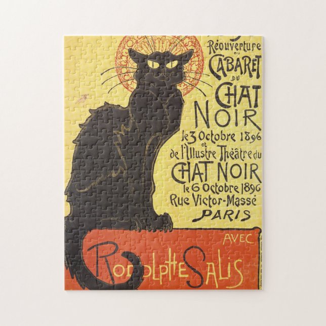 Puzzle Chat Noir Steinlen Belle Epoque Vintage Art (Vertical)