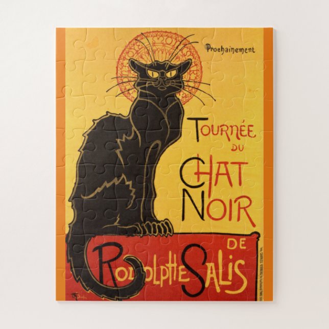 Puzzle Chat Noir Steinlen Belle Epoque Vintage Art (Vertical)