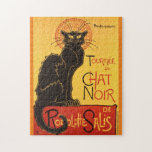 Puzzle Chat Noir Steinlen Belle Epoque Vintage Art<br><div class="desc">Dibujo publicitario del ilustrador francés Théophile Alexandre Steinlen</div>