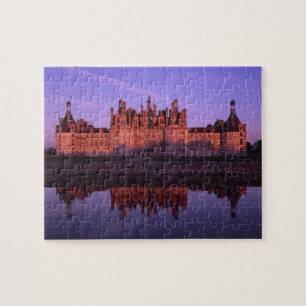 Puzzle Chateau Chambord al atardecer, Valle del Loira, Fr