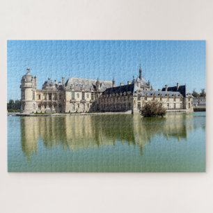 Puzzle Chateau de Chantilly con reflexión en el lago