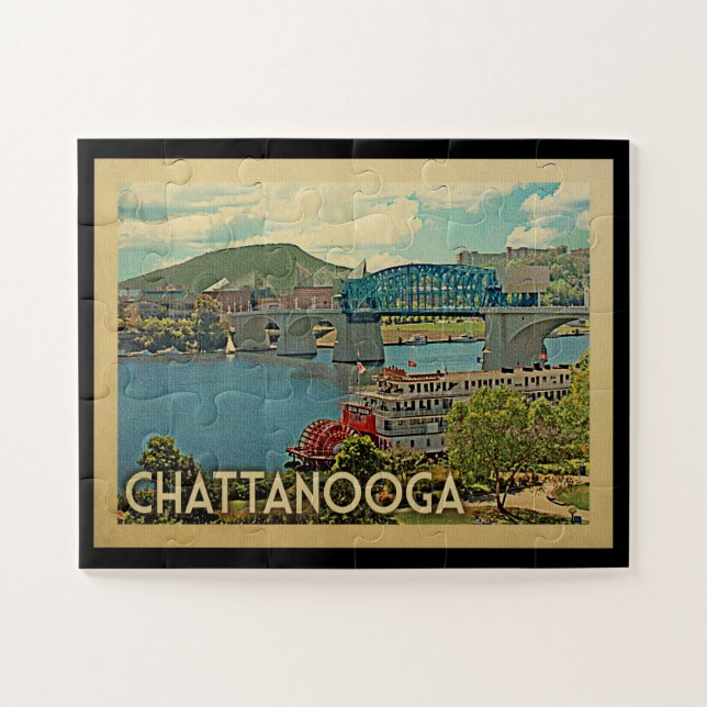 Puzzle Chattanooga Tennessee Vintage Travel (Horizontal)