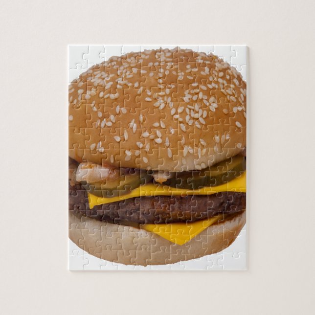 Puzzle Cheeseburger En Sesame Seed Bun (Vertical)