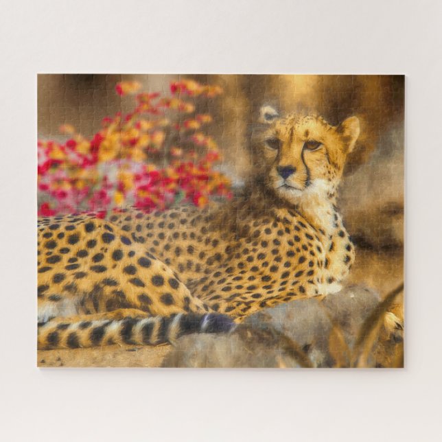 PUZZLE CHEETAH JUST CHILLIN (Horizontal)