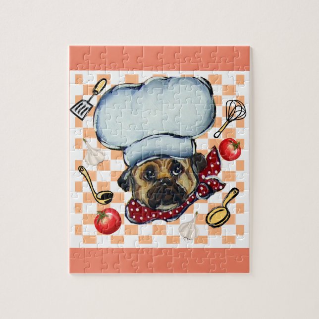 Puzzle Chef Pug (Vertical)