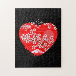 Puzzle Cherry Blossom Heart