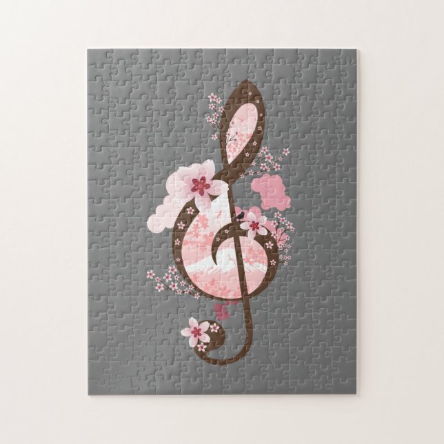 Puzzle Cherry Blossom Music (Vertical)