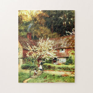 Puzzle Cherry Tree Cottage Chiddingfold Helen Allingham