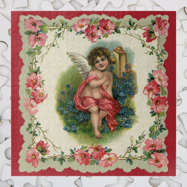 Puzzle Cherub, el El día de San Valentín victoriano vinta (Subido por el creador)