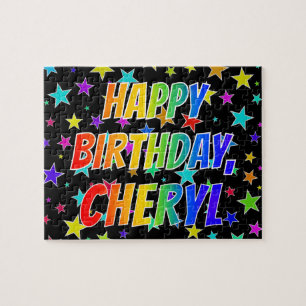 Puzzle "CHERYL" Nombre, Diversión "FELIZ CUMPLEAÑOS"