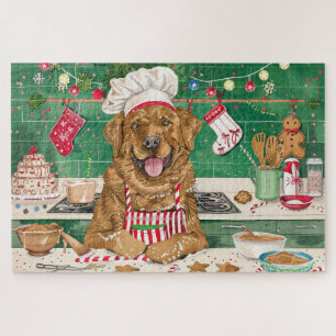 Puzzle Chesapeake Bay Retriever Horneando: Navidad Festiv