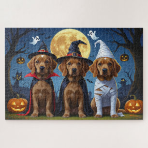 Puzzle Chesapeake Bay Terrier Pumpkin Halloween Funny
