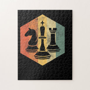 Puzzle Chess Lover Regalo colorido de ajedrez Knight Ki