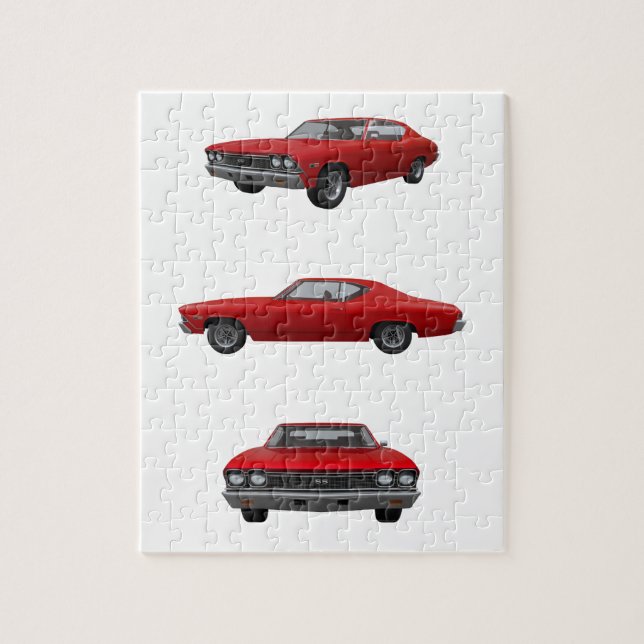 Puzzle Chevelle SS Rojo 1968: (Vertical)