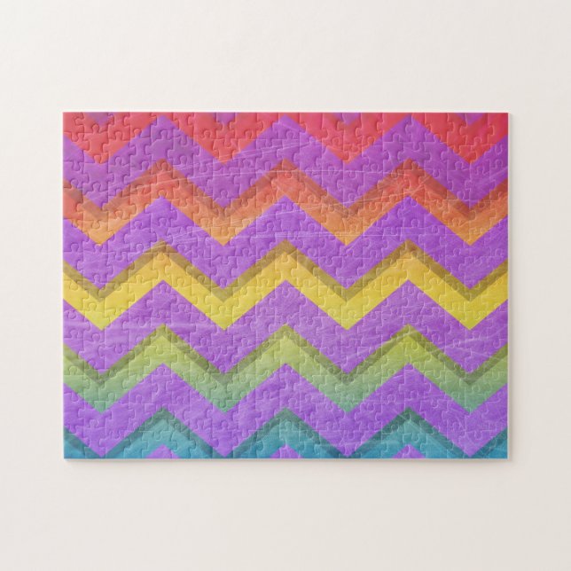 Puzzle Chevron arcoiris de Shirley Taylor (Horizontal)