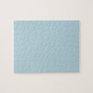 Puzzle Chevron azul con monograma
