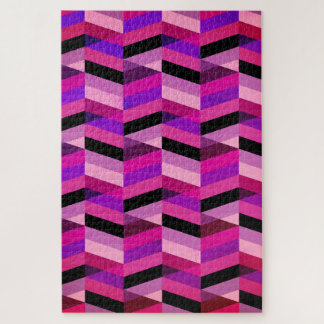 Puzzle Chevron/Herringbone abstracto | Púrpuras y Violeta