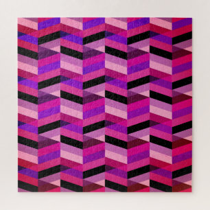 Puzzle Chevron/Herringbone abstracto Púrpuras y Violeta