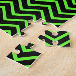 Puzzle Chevron verde y negro