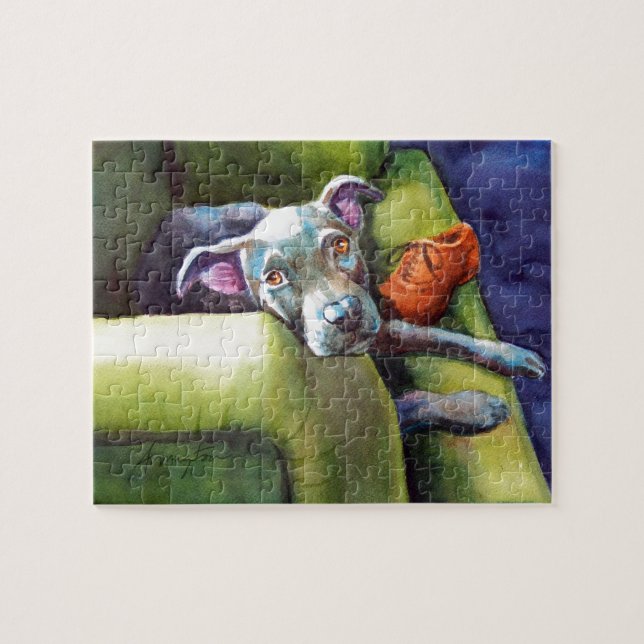 Puzzle Chew Shoe, Terrier en el sofá (Horizontal)