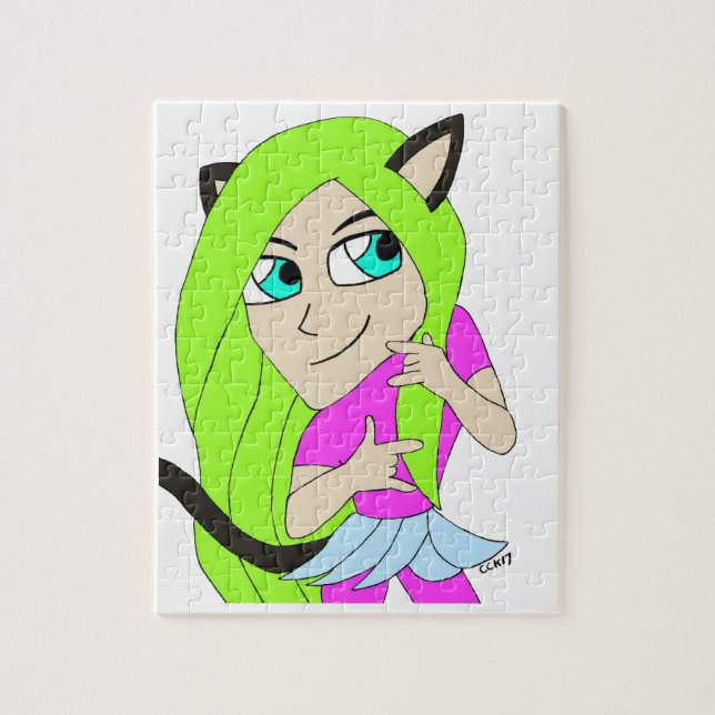 Puzzle chibi catgirl  (Vertical)