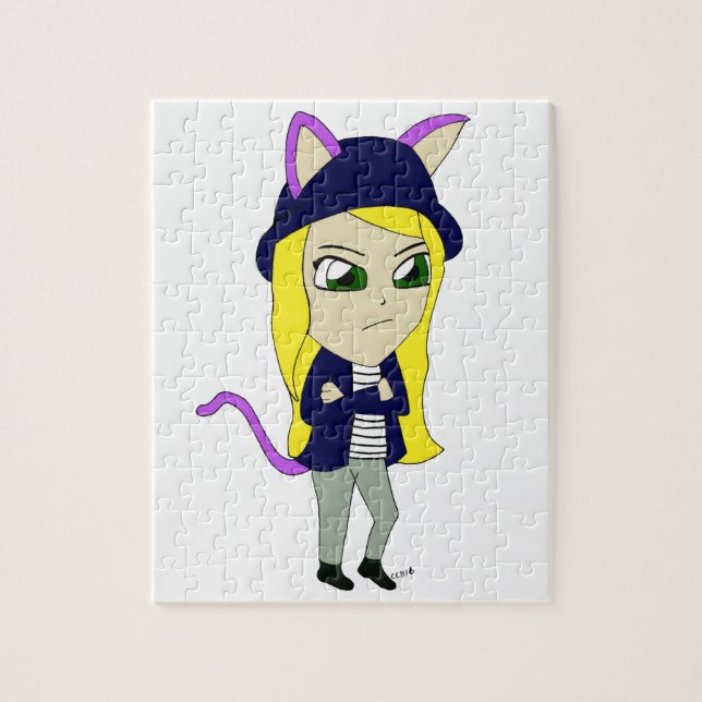 Puzzle chibi catgirl (Vertical)