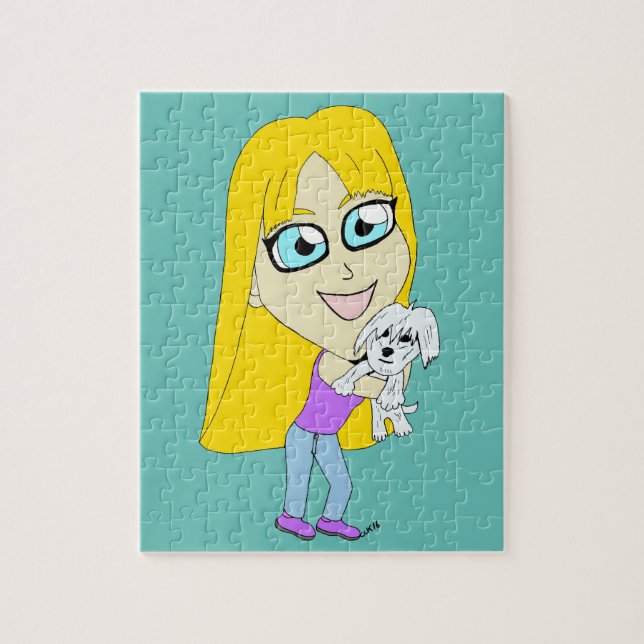 Puzzle Chibi con un cachorro (Vertical)