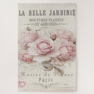 Puzzle chic, rústico, vintage, floral, de collage, de ca