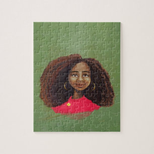 Puzzle Chica africano bonito