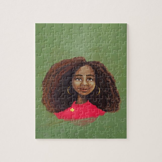 Puzzle Chica africano bonito (Vertical)