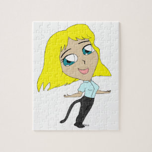 Puzzle chica chibi con cola