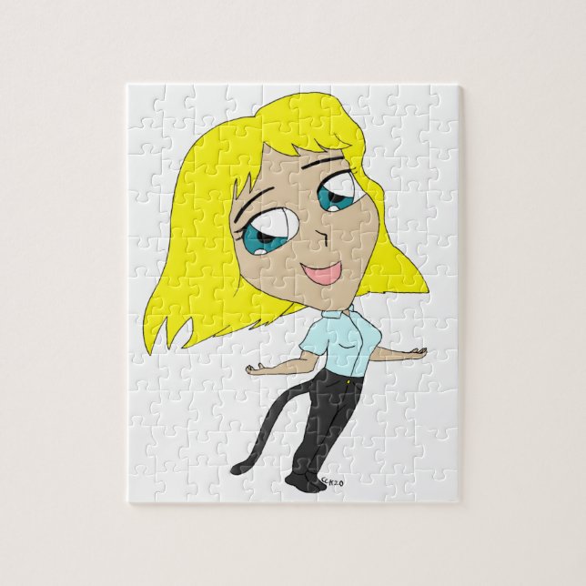 Puzzle chica chibi con cola  (Vertical)
