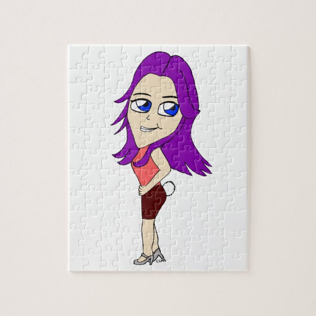 Puzzle chica chibi con cola de conejo (Vertical)