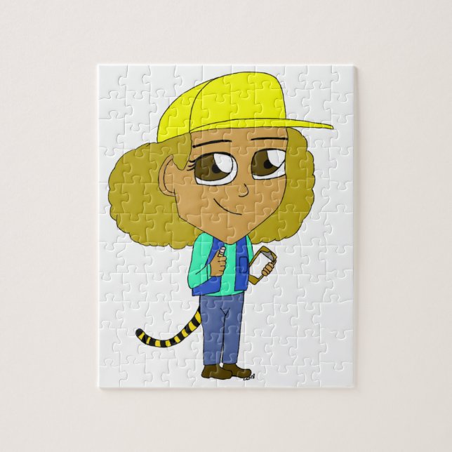 Puzzle chica chibi con cola de tigre (Vertical)