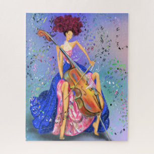 Puzzle Chica con Cello - Fantastic Melody - Drawing