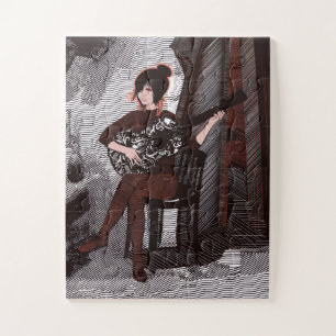 Puzzle Chica con guitarra