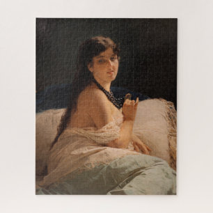 Puzzle Chica con Medallón (por Gerolamo Induno)