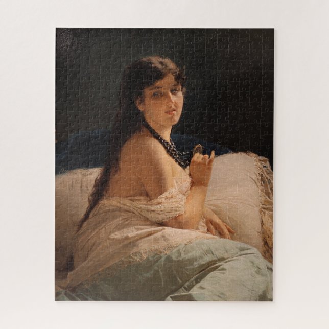 Puzzle Chica con Medallón (por Gerolamo Induno) (Vertical)