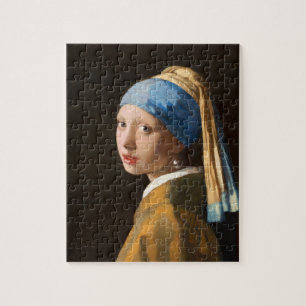 Puzzle Chica con pintura de retrato perla