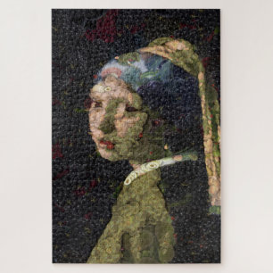 Puzzle Chica Con Una Parodia De Bella Artes De Fresas