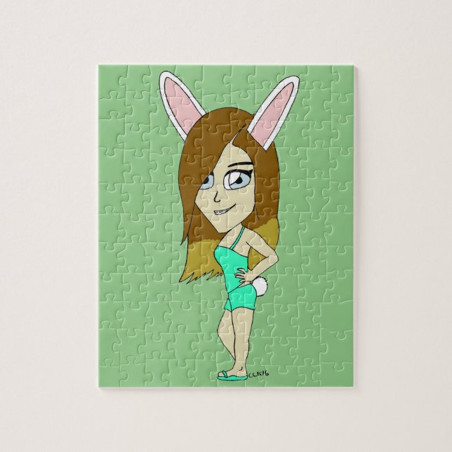 Puzzle Chica conejo Chini  (Vertical)