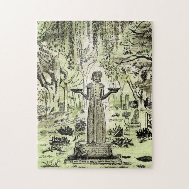 Puzzle Chica de aves, Cementerio Bonaventure, Savannah, G (Vertical)
