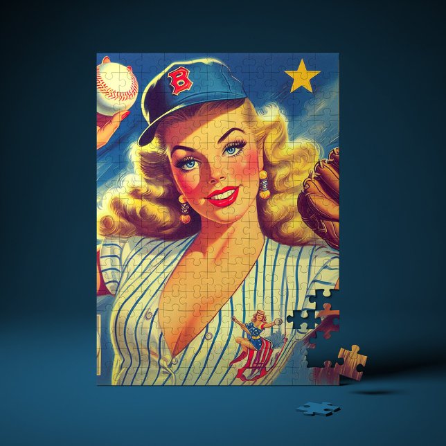 Puzzle Chica de béisbol vintage (Subido por el creador)